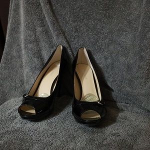 Black Nine West Open-Toed Heels
